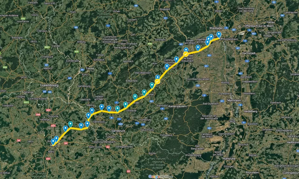 Reproduction en radio de la ligne de semaphores Metz Mayence